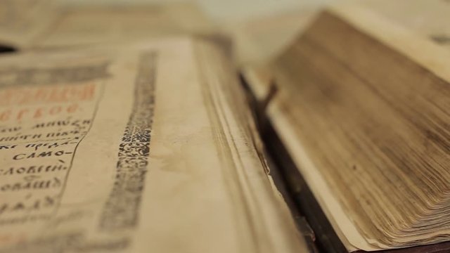 The Ostrog Bible Ancient Slavic Old Book