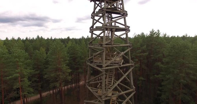 4K - Observation tower in the forest_scene01