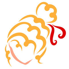 Fototapeta premium Modest young lady with a beautiful holiday hairdo