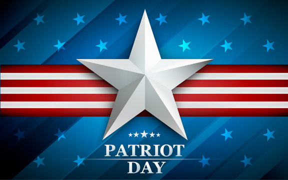 Patriot day. Design for postcard, flyer, poster, banner. 11th of september. We Will Never Forget. Vector illustration.