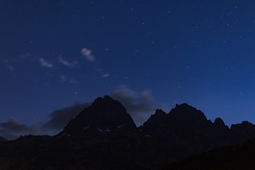 Ciel étoilé sur le Mont Blanc