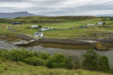 Fototapeta premium Port Mor is a harbor and settlement on the Isle of Muck in the Inner Hebrides off the West Coast of Scotland