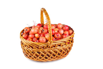 Wicker basket with crab apples