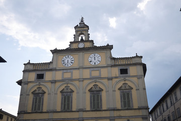 Citta di Castello, Italy - August 23, 2018 : View of Palazzo del Podesta