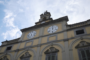 Fototapeta na wymiar Citta di Castello, Italy - August 23, 2018 : View of Palazzo del Podesta