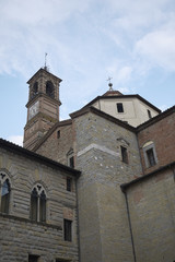 Fototapeta na wymiar Citta di Castello, Italy - August 23, 2018 : View of Citta di Castello basilica (cattedrale dei Santi Florido e Amanzio)