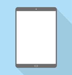 Set of tablets in a flat vector style