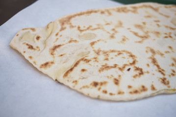 Crescione with tomato and mozzarella