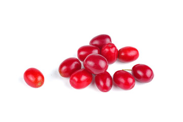 Cornels isolated on a white background