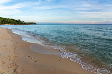 Beautiful Tropical Beach blue ocean background Summer view Sunshine at Sand and Sea Asia Beach Thailand Destinations 