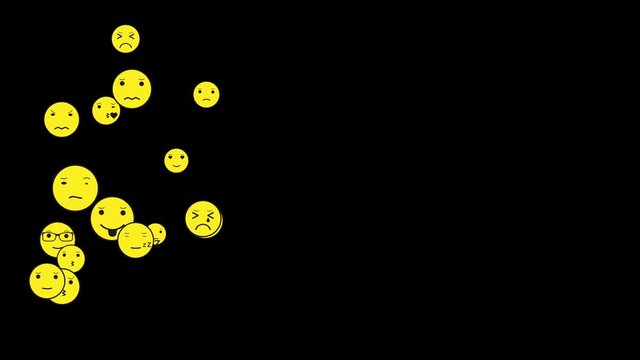 Smiley animation with optional luma matte. Alpha Luma Matte included. 4k video