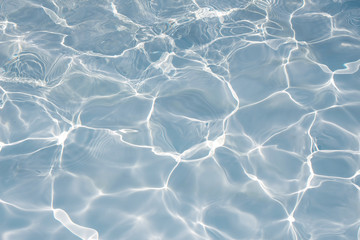 Texture of water in swimming pool for background