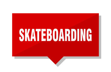 skateboarding red tag