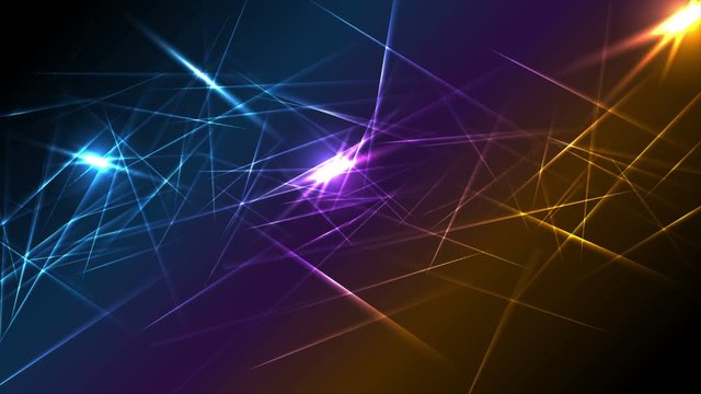Colorful glowing laser beams lines abstract motion design. Seamless loop. Video animation Ultra HD 4K 3840x2160