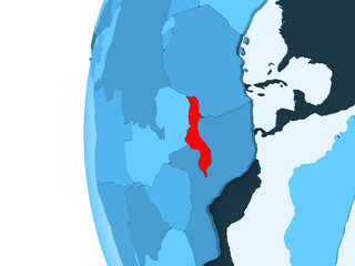 Obraz premium Map of Malawi