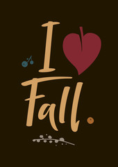 Autumn card I love fall