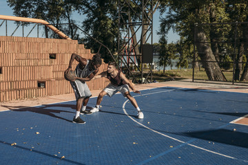 Friends Playing Basketball