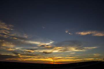 Red sky orange sunset sundown in Brazil