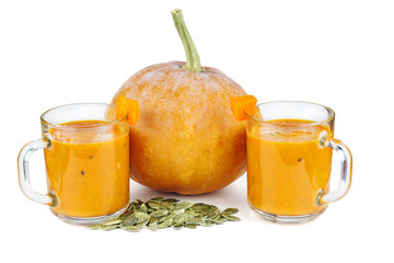 Pumpkin, seeds and smoothie