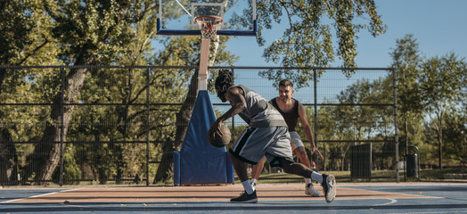 Friends Playing Basketball