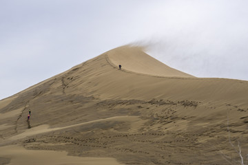 Fototapeta na wymiar The golden dunes of the Singing Barkhan. National Nature Reserve Altyn-Emel, Kazakhstan