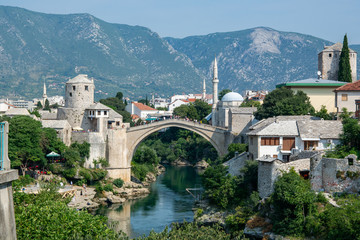 Fototapeta na wymiar Mostar bridge view