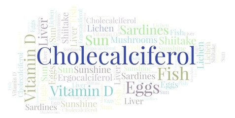 Cholecalciferol word cloud.