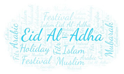 Eid Al-Adha word cloud.