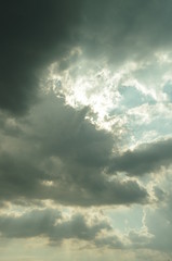 Fototapeta na wymiar Dramatic sky and dark clouds 2