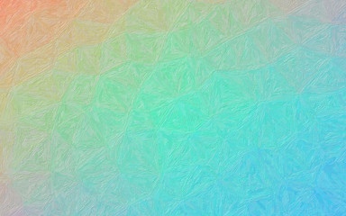 Orange, green and blue Impasto background illustration.