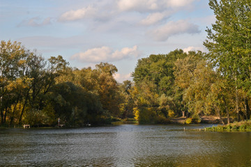 The Psel river in the autumn.