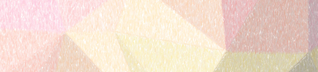 Pink and brown Color Pencil with big coverage in banner shape background illustration.