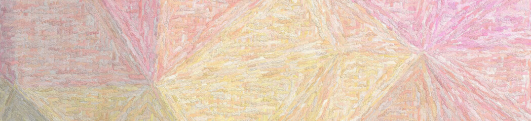 Pink and brown Impressionism Impasto in banner shape background illustration.