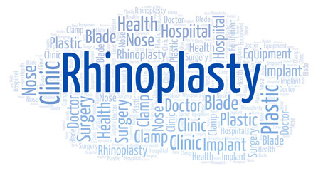 Rhinoplasty word cloud.