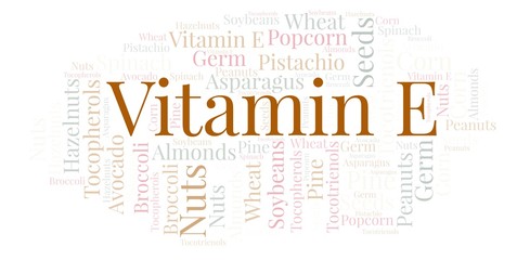 Fototapeta premium Vitamin E word cloud.