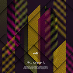 Graphic illustration with geometric pattern. Eps10 Vector illustration.