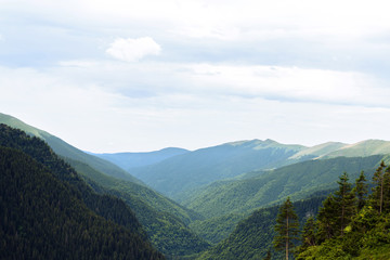 Naklejka premium Fagaras mountains far away
