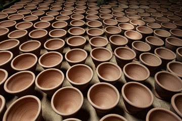 Obraz premium Clay mortars for thai cooking, Hand made