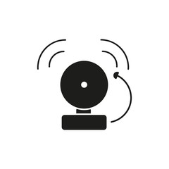 Voice noise icon bell school icon black