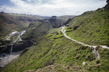 Pathway at ruins of Tintagel, Cornwall, Uk © victoria ashman