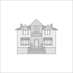 House flat icon vector
