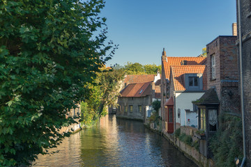 Fototapeta na wymiar Canals in Brugge - Belgium