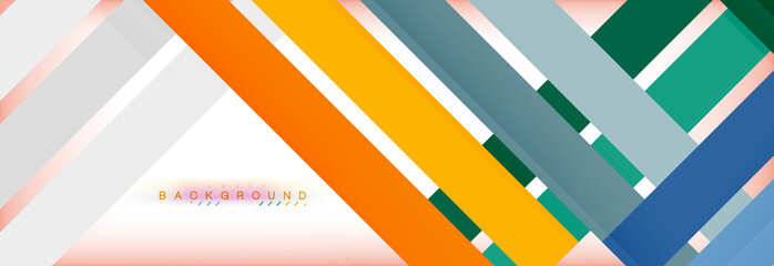 Color stripes and lines, geometric abstract background