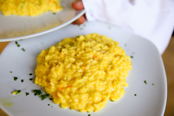 Rice with saffron and pumpkin
