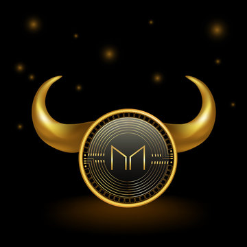 Maker Cryptocurrency Coin Bull Market Background