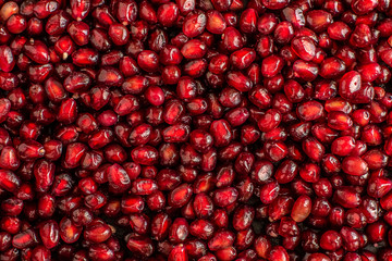 Background texture of a Pomegranate seeds close up