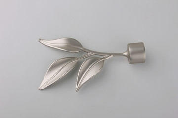 Tips for curtain poles on a white background. Ending for curtain eaves. Finials for curtain cornices. © SOLOTU