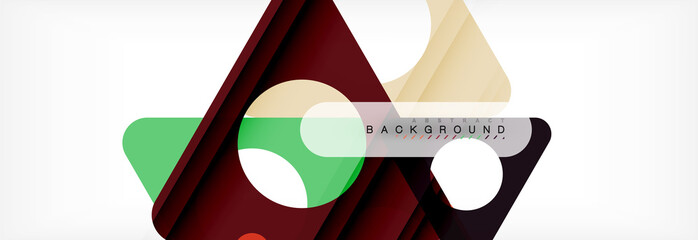 Abstract geometric background. Modern overlapping triangles. Unusual color shapes for your message. Business or tech presentation, app cover