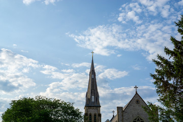Sky above church