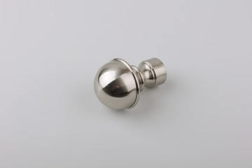 Tips for curtain poles on a white background. Ending for curtain eaves. Finials for curtain...